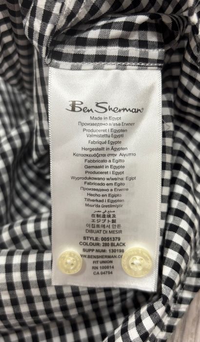 Ben Sherman 3XL Хлопковая Мужская тенниска рубашка клетчатая шерман 3X
