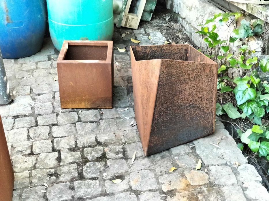 Floreira Vaso Chapa Aço Corten Ferrugem