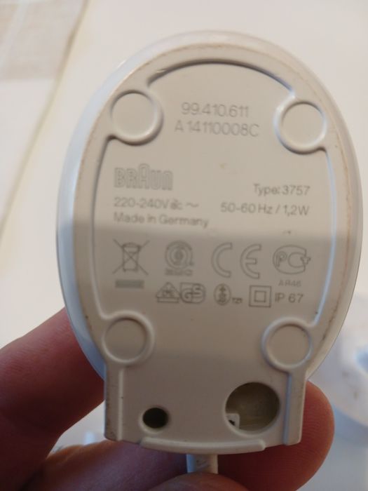Зарядні пристрої для електричної зубної щітки Oral-B Braun, тип 3757