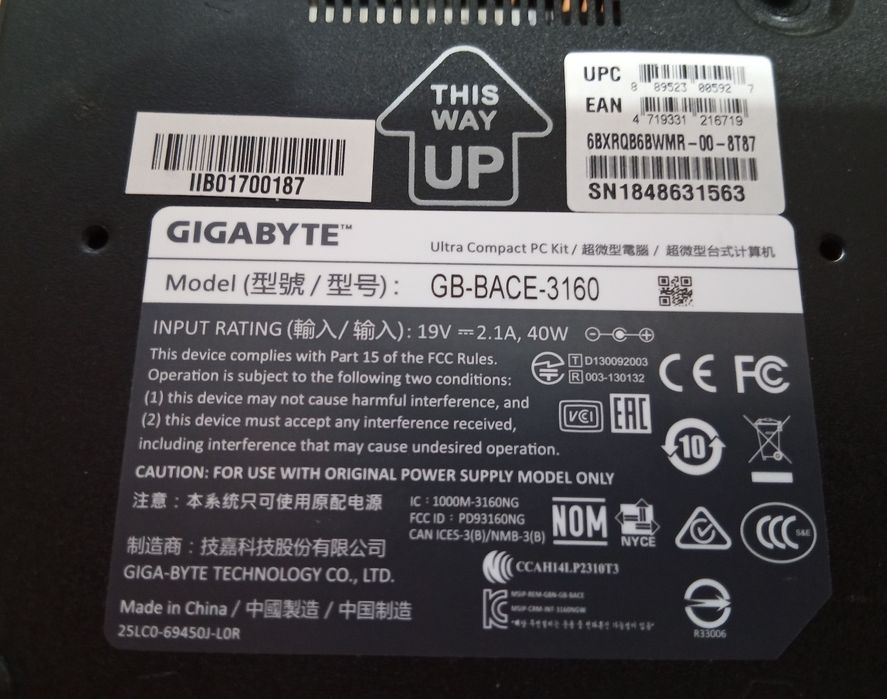 Mini komputer GB-BACE-3160