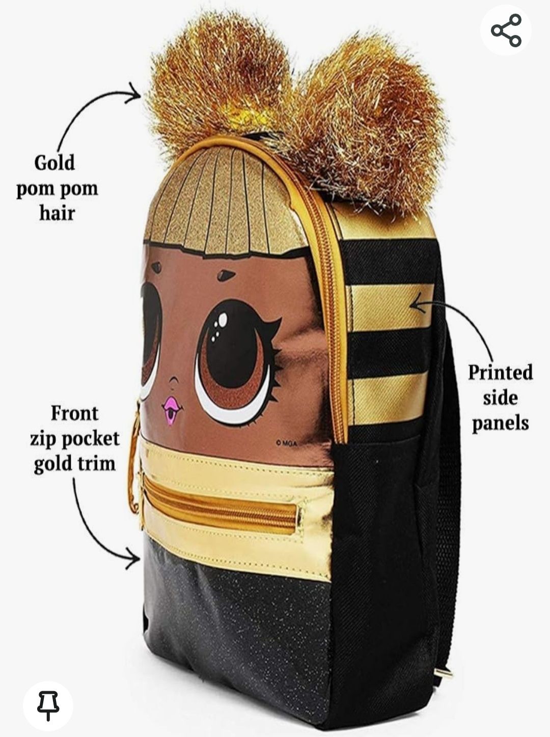 L.O.L. Surprise Gold Mini Backpack LOL 580 Olx