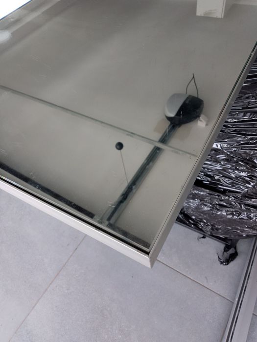 DUŻE lustro fazowane w szarej ramce 230x800