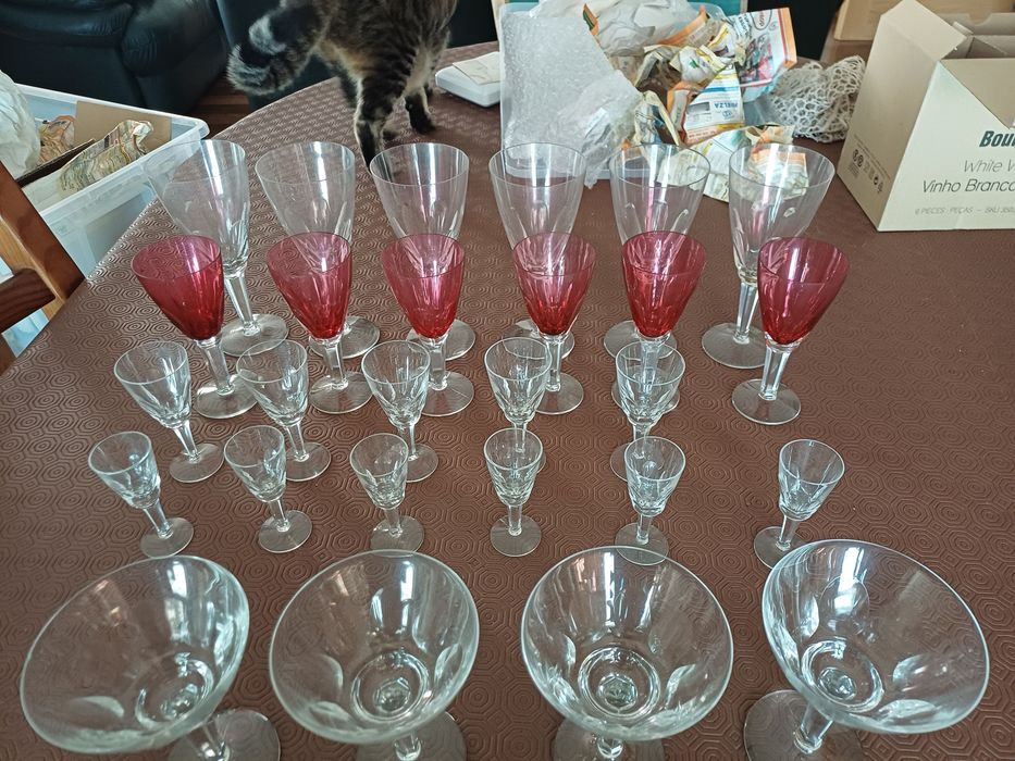 Taças de cristal antigas