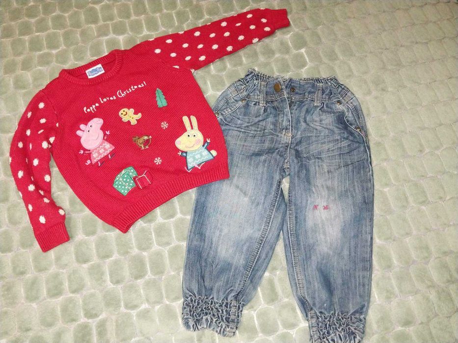 Свитер и штаны на девочку 2-4 годика