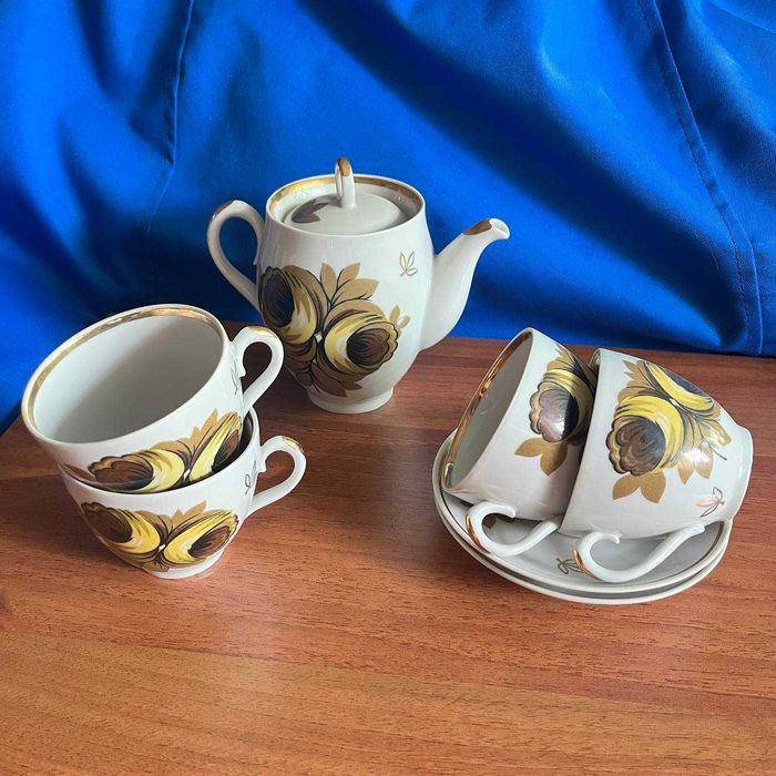 Чайний сервіс на 6 чашок з малюнком