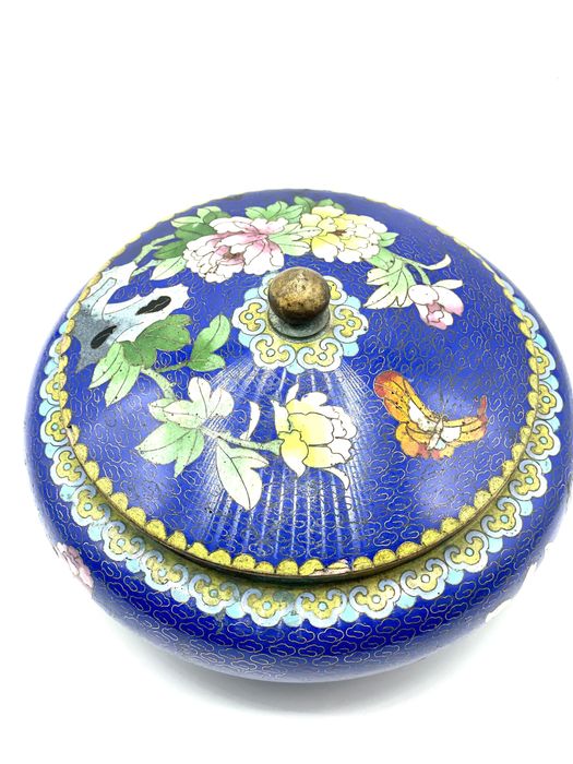 Caixa centro de mesa cloisonné antiga