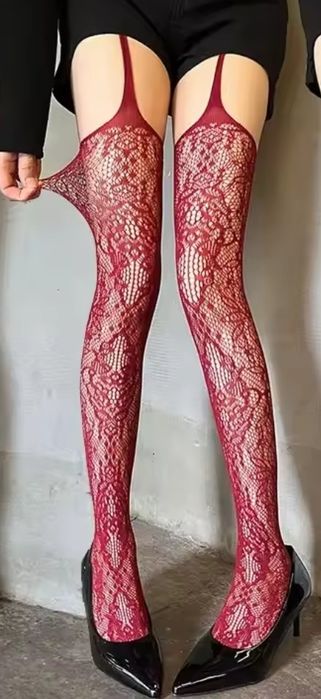 Эротические сексуальные колготы колготки чулки бургунди бордовые ажурн