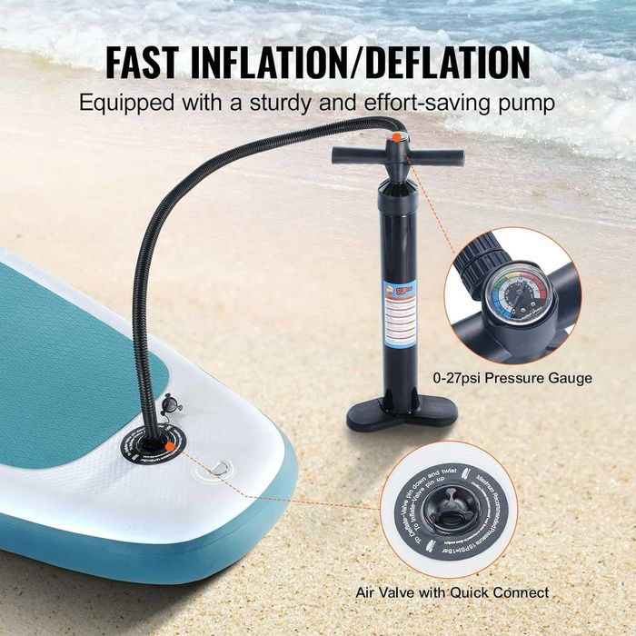 Надувна дошка для веслування VEVOR 132 x 33 x 6 дюймів з ПВХ