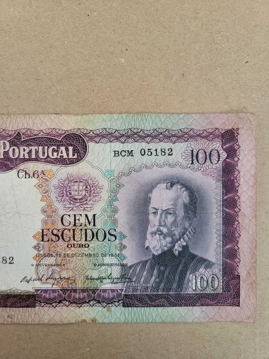 Nota Cem Escudos - Pedro Nunes - 19/12/1961