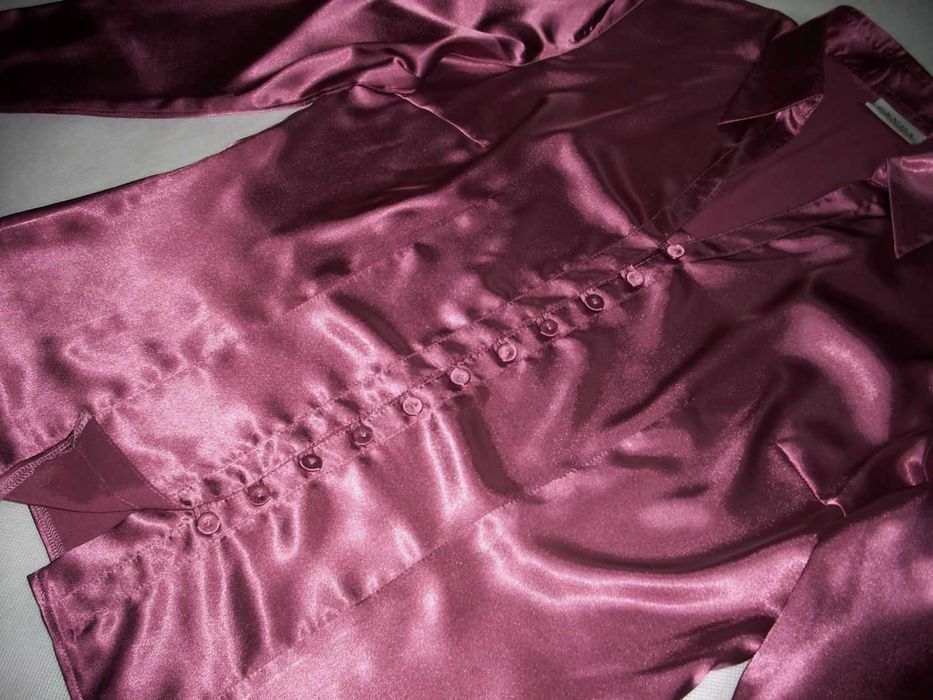 C&A  Koszula Bordowa Satynowa 38