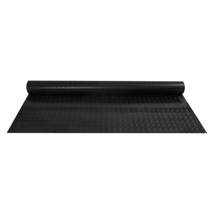 Pavimento de Borracha Preto Antiderrapante 3 mm – Rolo 1,20 x 10 m