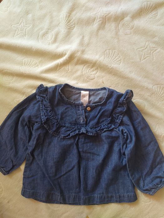 Джинсова сорочка 9-12 місяців
