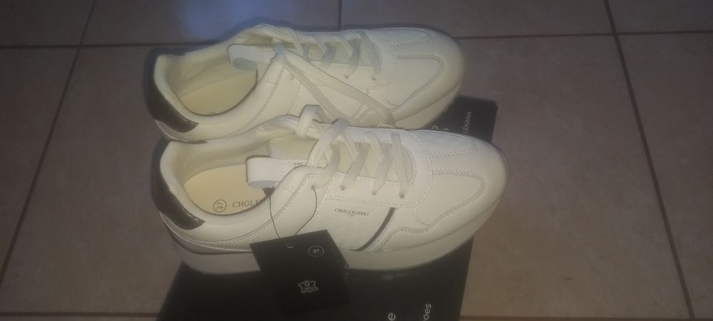 Nowe białe sneakersy damskie 37 buty adidasy