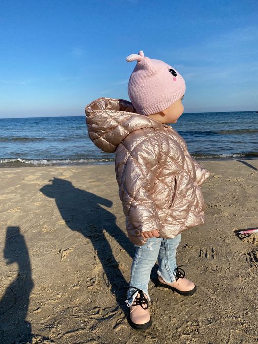 9/12 мес, Zara демисезонная куртка на девочку (оверсайз)