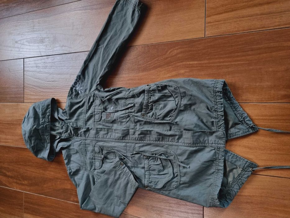 Kurtka R128 RESERVED parka wiosenna przejściowa płaszczyk z kapturem