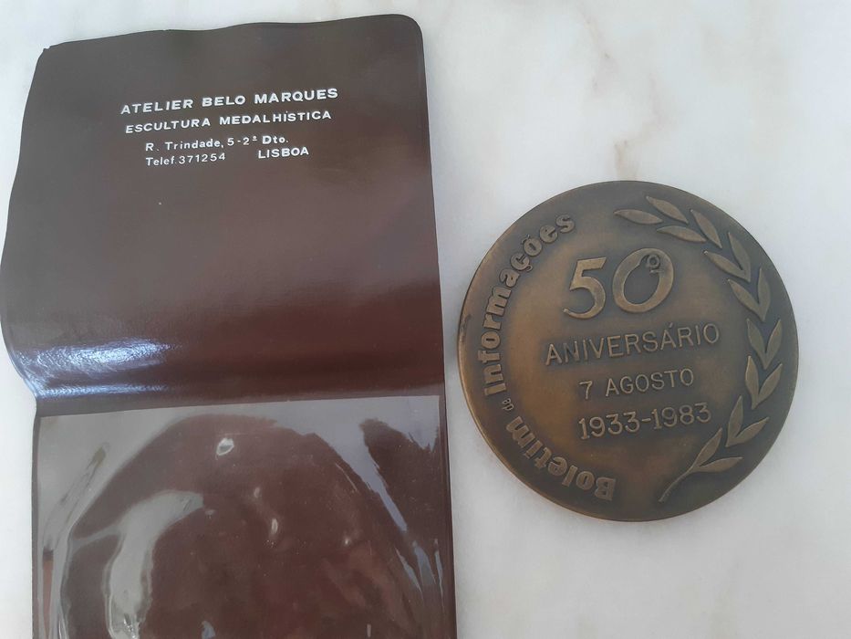 Medalha bronze comemorativa 50 anos Boletim de Informações,n.80 de 250