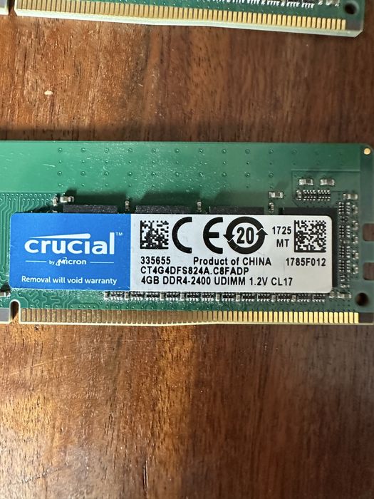 Memória RAM Crucial DDR4 4x4GB (16GB) - 2400mhz CL17 UDIMM