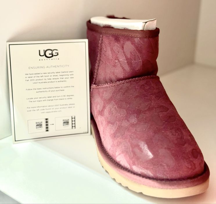 UGG CLASSIC MINI SNOW LEOPARD RARAS