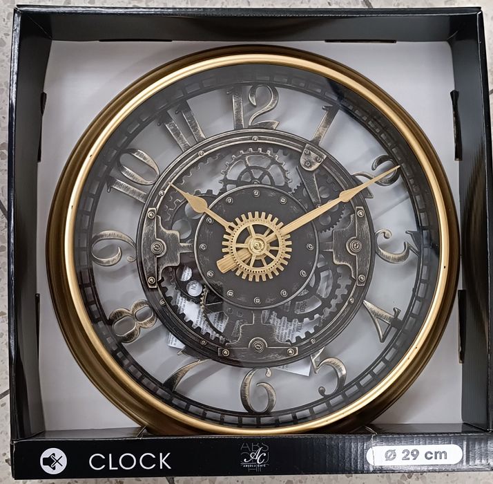 Relógio de parede estilo industrial 29cm