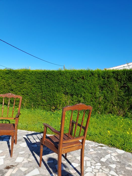 Cadeiras Antigas Restauradas – Madeira Maciça (Conjunto de 2)