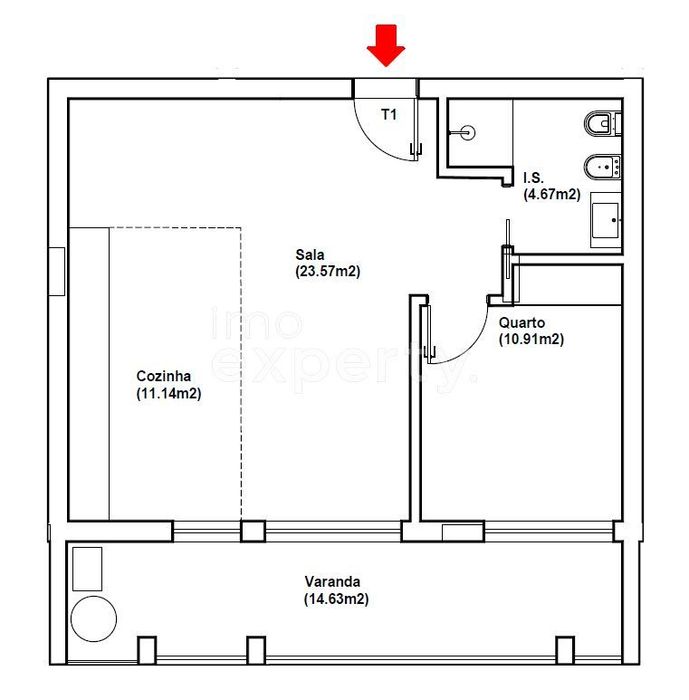 Apartamento T1 no Piso 2 | Quinta dos Condados