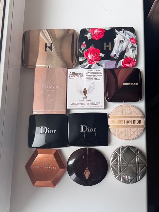 Палетка hourglass кінь пудра румʼяна хайлайтер dior fenty румʼяна charlotte tilbury бронзер Patrick ta