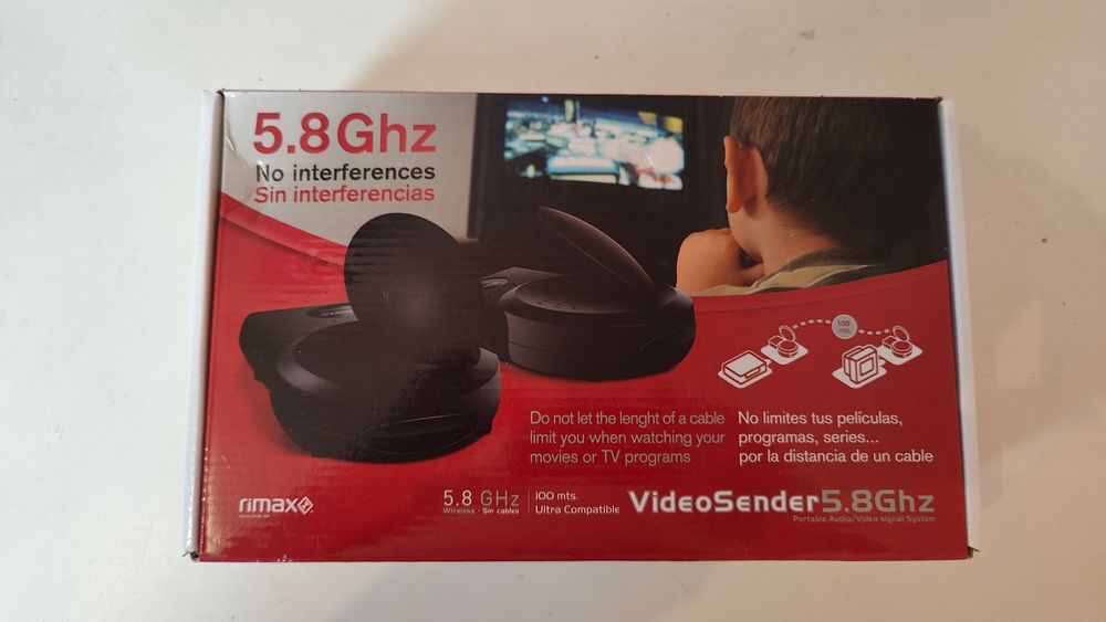 Conjunto Emisor-Recetor Señal Rimax Video Sender 5.8 Ghz Novo