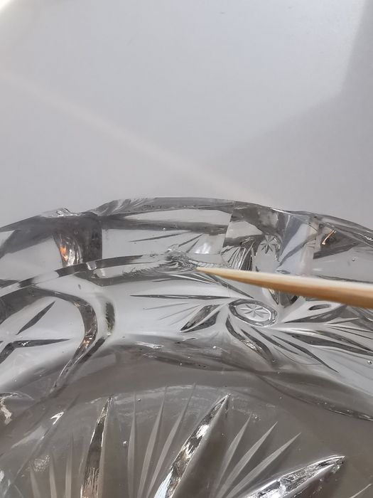 Kryształowa popielnica vintage PRL