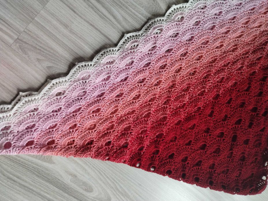 Chusta ręcznie robiona 150x73