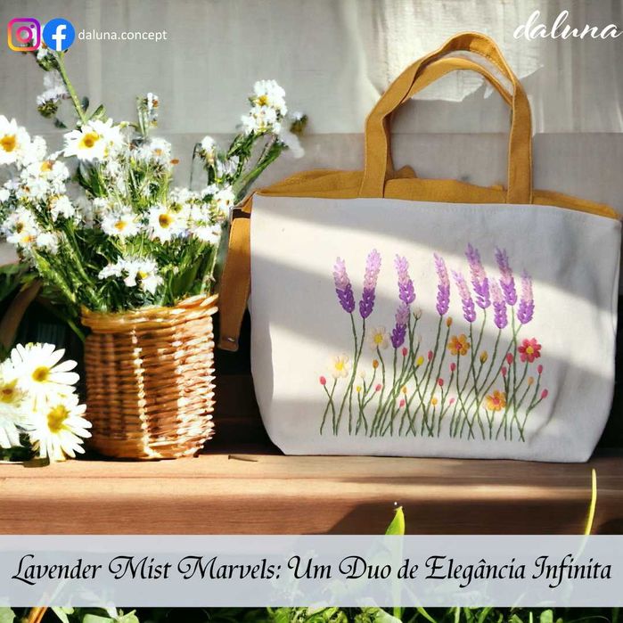 Mala e chapeu Bordado daluna (Entrega gratuita)