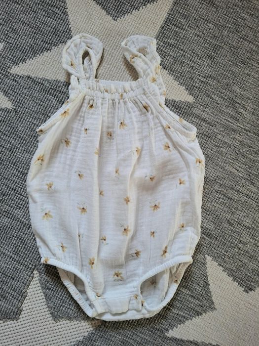 Muślinowy Rampers dziewczęcy h&m r.62