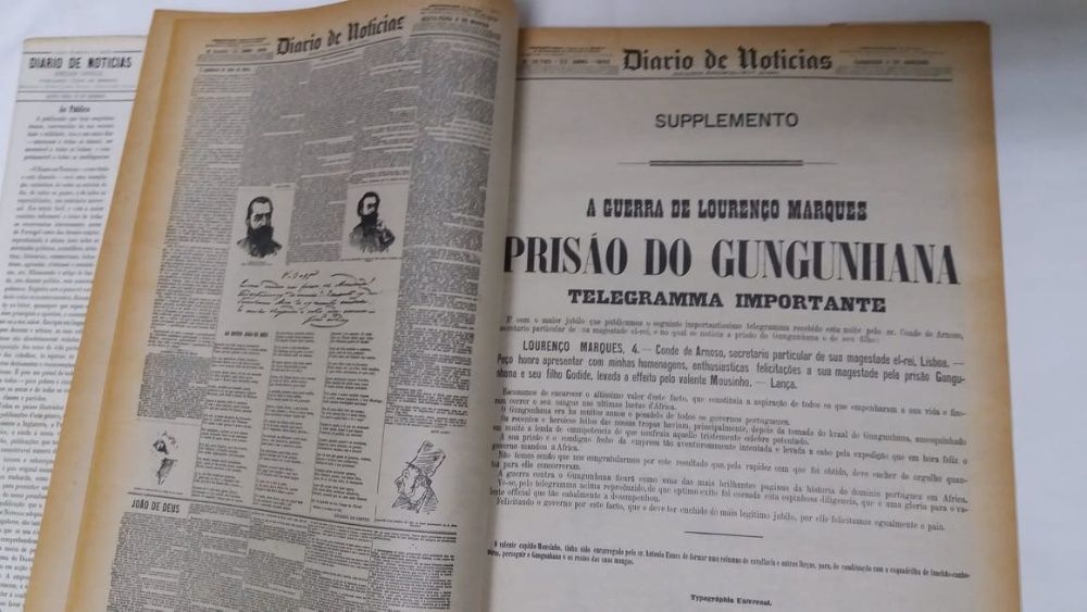 "Primeira Página do Diário de Notícias desde 1864 até 1994"