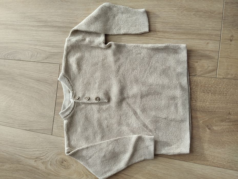 Sweter chłopięcy 86 H&M beżowy