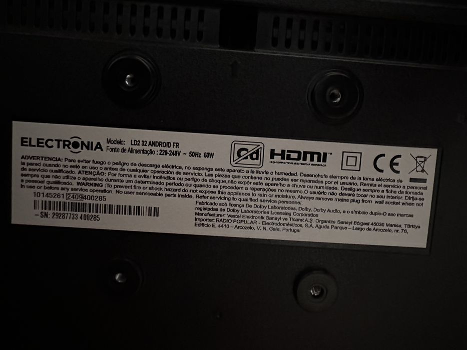 SmartTV eletronia 32” 2 meses de uso preco hoje