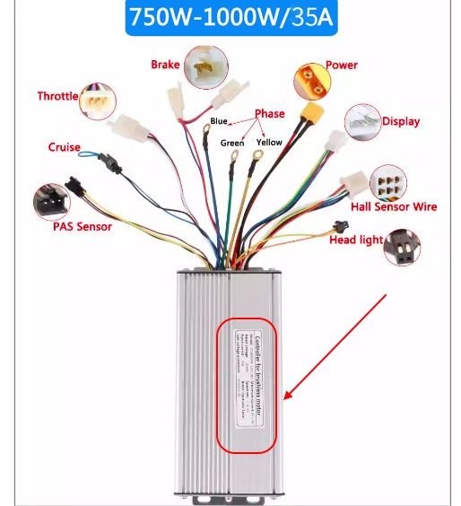 Синусний контролер KT KUNTENG з LCD 3 дисплеєм 36-48в 350w 500w 1000w