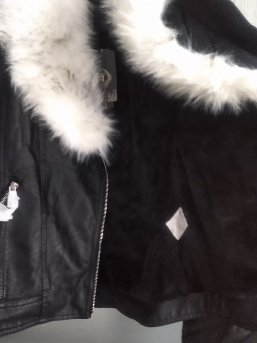 Nowa z metką czarna ocieplana ramoneska XXL