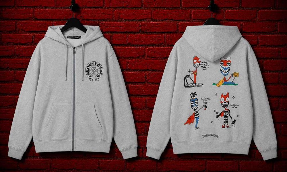 ‼️SALE‼️ Зіп-худі Chrome Hearts зіпка хром хартс сіра