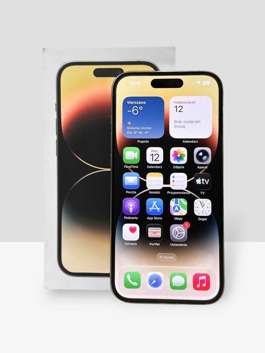 iPhone 14 Pro 128GB Gold - BDB, BATERIA 100%, GWARANCJA!