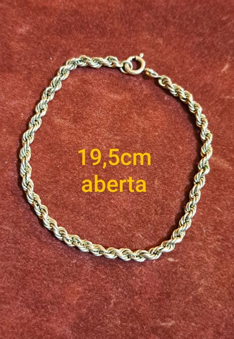 Pulseiras homem em prata contrastada.