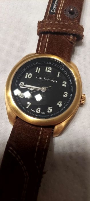 Zegarek męski CALVIN KLEIN jeans SWISS Złoty