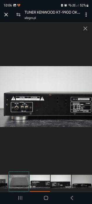 Tuner KENWOOD KT-990D Okazja oryginał JAPAN