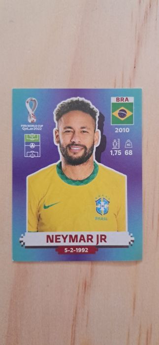 Cromo futebol de Neymar Jr(Mundial 2022)da Panini