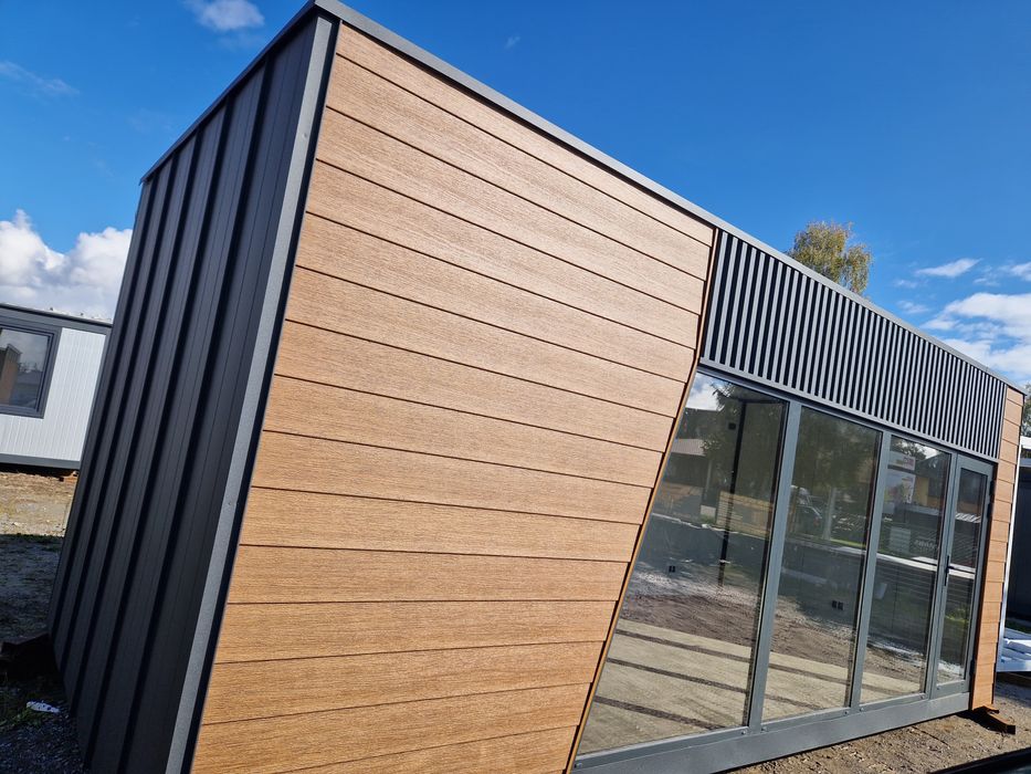 Pawilon kontener 7x3 z WC. Wykonany z płyty PIR gotowy do odbioru