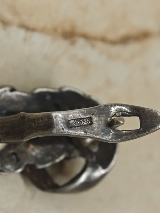 Винтажные серьги капельное серебро, сережки срібні