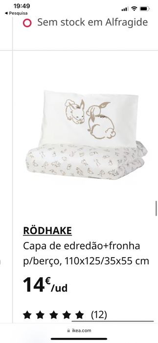 Roupa de berco de bebe novo