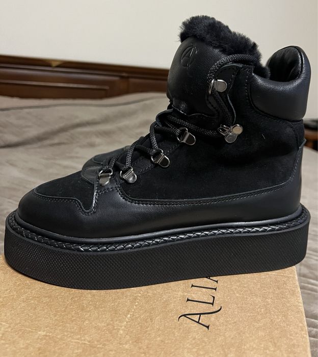 Зимові черевики alian curdas натуральна шкіра хутро 35 розмір 23 см