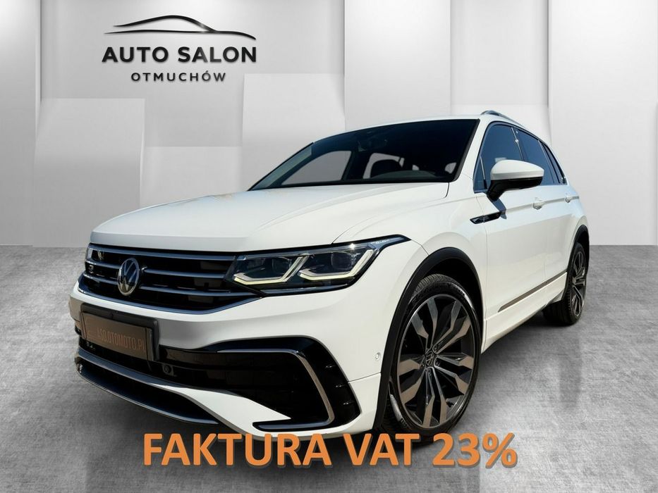 Volkswagen Tiguan R-LINE SKÓRA panorama ACC blis grzane fotele kamery 360 FUL LED matrix