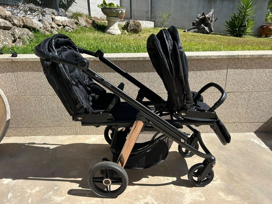 Carrinho de gemeos Bebecar Dupla Compact Black