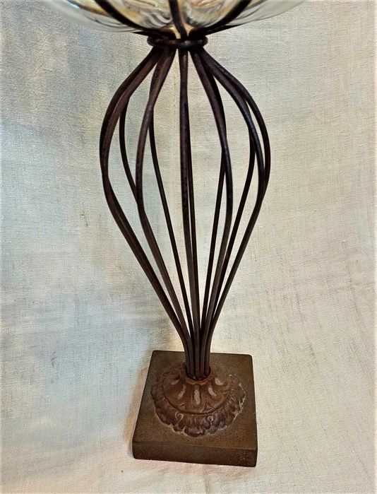 Vaso Vidro Suporte Ferro