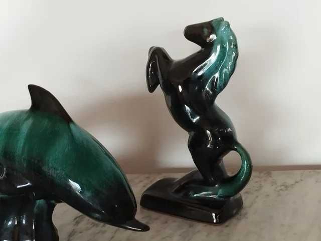 Cerâmica Blue Montain - Conjunto Golfinho e Cavalo